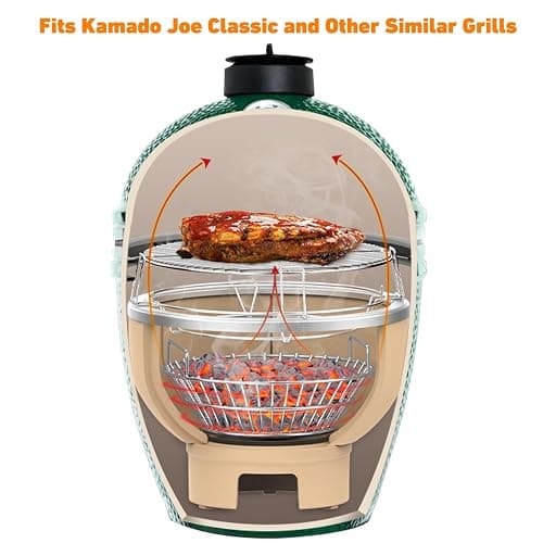 onlyfire Stainless Steel Charcoal Ash Basket Fits Large BGE, Kamado Joe Classic and Other Similar Grills thumbnail 4