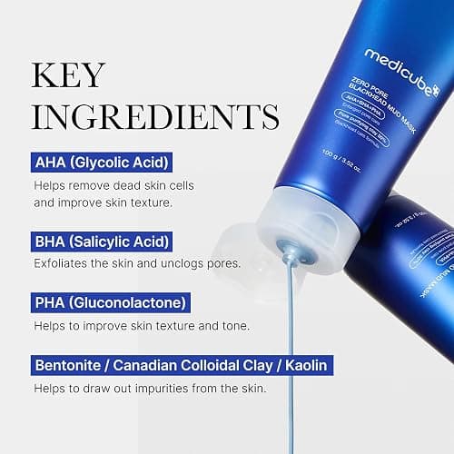 medicube Zero Pore Blackhead Mud Mask - Pore Cleansing & Gentle Exfoliating | Blackhead-Removing Clay Mask with AHA BHA PHA, Pore Minimizing & Cooling Care, 3 Min Quick Dry, Korean Skincare 3.52 oz. thumbnail 3