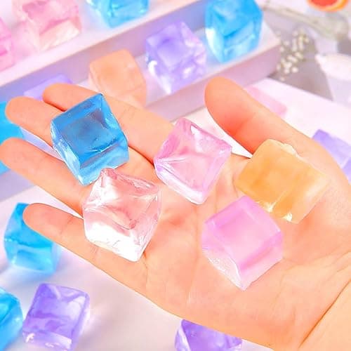 24Pcs Stress Balls for Adults, Ice Cube Fidget Toy, Squeeze Cubes Ball Sensory for Autism, Valentines Gifts, Birthday Stress Balls Bulk Classroom Prizes Toy Gifts thumbnail 2