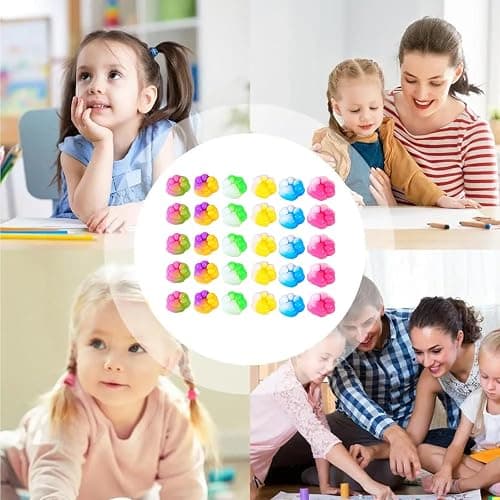 Taba Squishies, Taba Squishy Paw Cat's Paw Squishy Toys Kawaii Stress Reliever Anxiety Toys for Boys Girls Goodie Bag Stuffers for Toddlers (30pcs) thumbnail 6