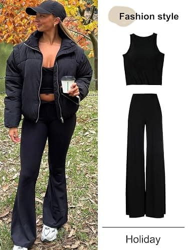Gihuo Women’s Winter Cropped Puffer Jacket Coat Short Warm Quilted Jacket 2026 thumbnail 5