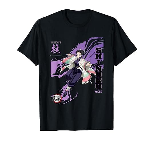 Demon Slayer: Infinity Castle Shinobu Kocho Insect Art T-Shirt - Image 1