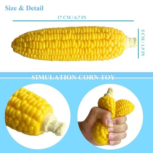 funnysquee Corn Squishies Stress Relief Novelty Toy Soft Scented Simulation Corns Squeeze Toys Cute Birthday Gift for Kids (Corn) thumbnail 3
