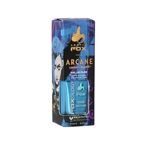 Foxology Jinx Nail Polish Lacquer, Vegan, Cruelty-Free, 15-Free, Quick Dry, Chip Resistant, Glossy Blue, Enriched with Vitamin E, Argan Oil & Biotin, 0.4 fl oz - Image 1