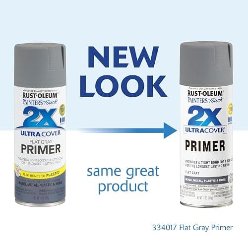 Rust-Oleum 334017 Painter's Touch 2X Ultra Cover Spray Primer, 12 oz, Flat Gray thumbnail 3