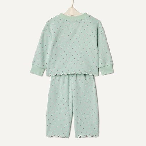 Amazon Essentials x Sofia Grainge Toddlers and Baby Girls' French Terry Sweatshirt Pant and Top Set thumbnail 6