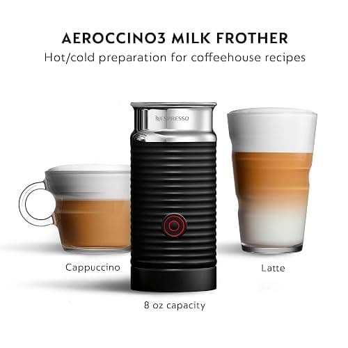 Nespresso Vertuo Plus Deluxe Coffee and Espresso Maker by De'Longhi, Matte Black with Aeroccino Milk Frother - Machine + Frother - Matte Black thumbnail 6