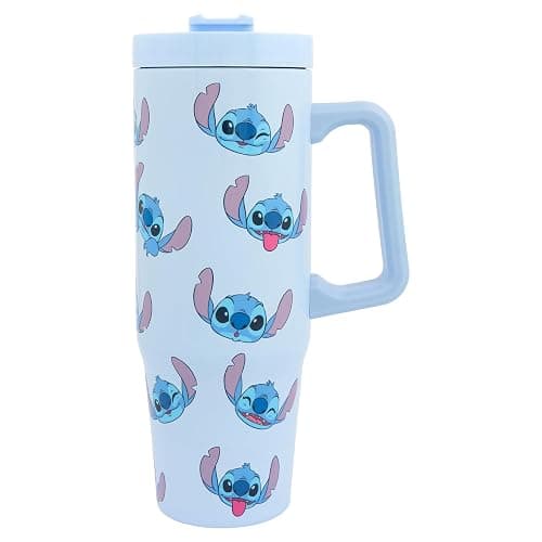 Disney Stitch 900ml Insulated Tumbler with Straw and Lid | Official Stitch Merchandise by Polar Gear |Double Wall Stainless Steel Tumbler Insulated Cup thumbnail 7