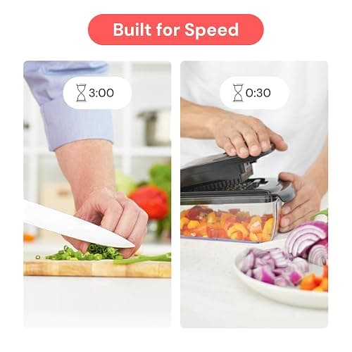 Fullstar The Original Pro Chopper - Vegetable Chopper and Dicer, Food Chopper with Container, Fruit Cutter, Kitchen Gadgets & Gifts, Home Essentials (2 in 1, White) thumbnail 3
