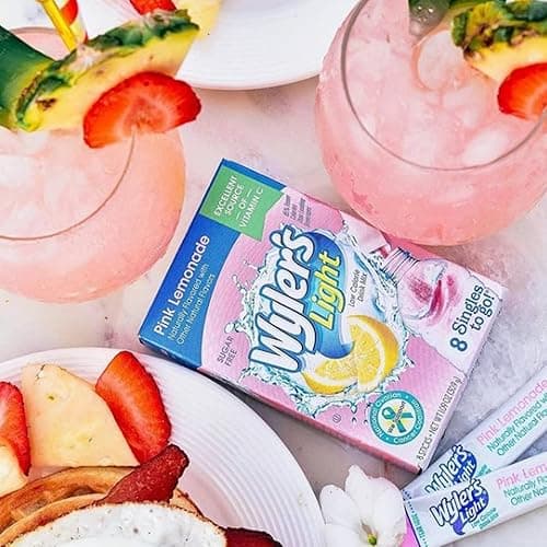 Wyler's Light Singles To Go Powder Packets, Water Drink Mix, Pink Lemonade, 96 Single Servings (Pack of 12) thumbnail 9