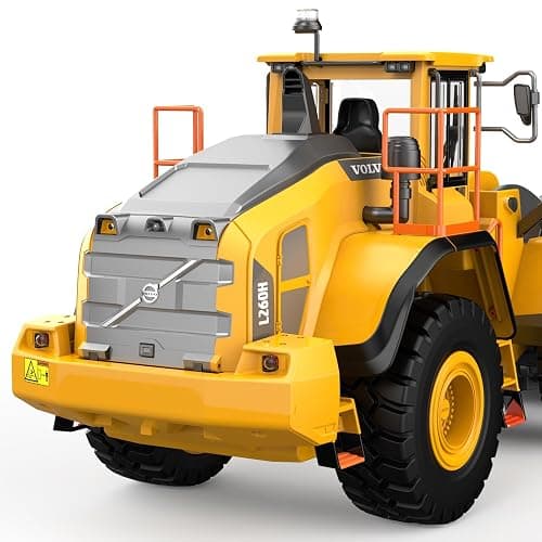 DOUBLE E Hobby Volvo L260H Remote Control Wheel Loader - 1:16 Alloy 4WD RC Construction Toy with 780ML Screw-Drive Bucket & Simulation Sound/Lights thumbnail 5