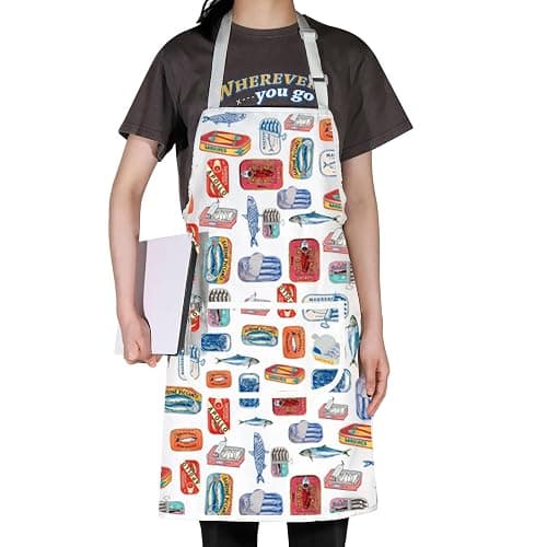 G2TUP Portugal Sardines Kitchen Apron Portuguese Sardines Gifts Tinned Fish Apron Portuguese Apron thumbnail 5