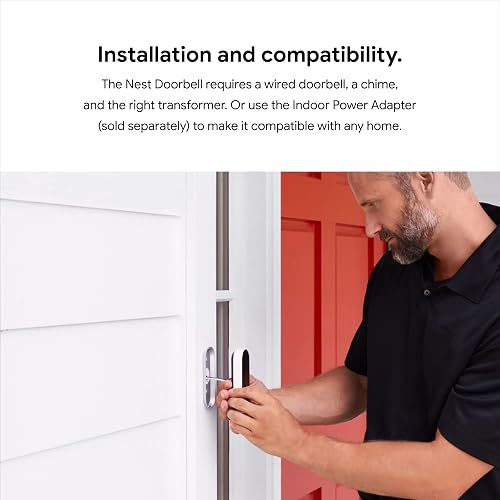 Google Nest Doorbell (Wired) - Formerly Nest Hello - Video Doorbell with 24/7 Streaming - Smart Doorbell Camera for Home with HDR Video, HD Talk and Listen, Night Vision, and Person Alerts thumbnail 9