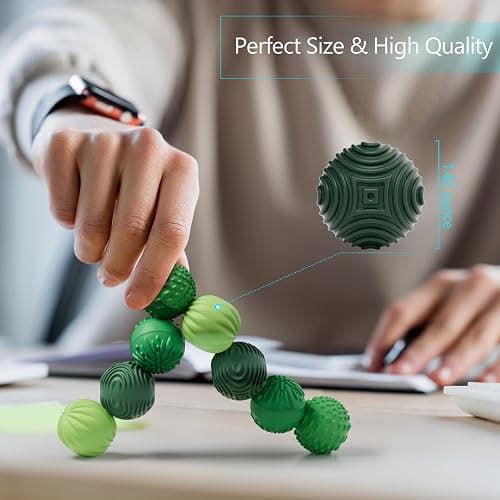 luckdoor Silicone Magnetic Balls Fidget Toys for Adults & Teens,8PCS Stress Relief Sensory Toys for Autism ADHD Anxiety,Fun Textures Gadgets,Office Desk Toy,Stocking Stuffers for Women Men Teen Gifts thumbnail 5