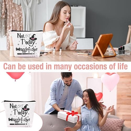 niudewo Funny Magic Wizard Cosmetic Bag Not Today Makeup Bag Pouch Birthday Christmas Gifts for Women Girl Sister Friends thumbnail 4