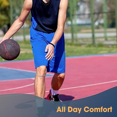 LYYHMAY Patellar Tendon Support Strap, Knee Pain Relief & Patella Stabilizer Knee Strap Brace Support for Hiking, Soccer, Basketball, Running, Jumpers Knee, Tennis, Volleyball & Squats (Black) thumbnail 3