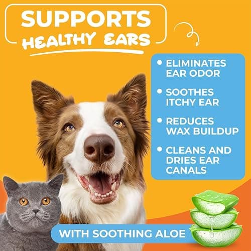 Paw Science Dog & Cat Ear Cleaner Wipes – Pet Finger Wipes for Cats & Dogs – Cleaning, Soothing, & Deodorizing Itchy Ears – Ear Relief Solution Wash (Unscented) thumbnail 3