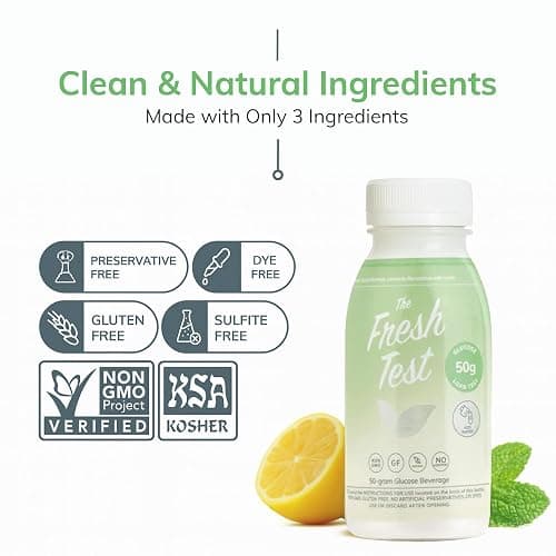 The Fresh Test, 50-gram Bottled Powder Drink Mix | Additive-Free, Non-GMO, Organic Ingredients | Mint Lemonade thumbnail 5