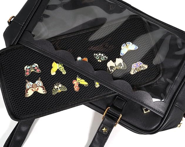 Chillpaper Ita Purse Crossbody Japanese Shoulder Bag Messenger Pin Display with Insert Pompom Cute Kawaii thumbnail 4