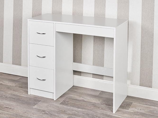 URBNLIVING White Wooden Bedroom Furniture Cabinet Chest of Drawers Dressing Table Wardrobe - Dressing Table thumbnail 6