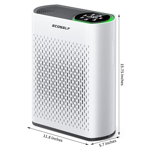 Air Purifier for Large Room, Cleans 2,400 ft² in 30 Mins, 3-Stage True HEPA, 360° Airflow, Large Touch Display Control, Real-Time Air Quality (PM2.5) Display, Ultra-Quiet 20dB Sleep Mode, HAP602 White thumbnail 8