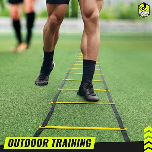 Teenitor Agility Ladder Speed Ladder Training Ladder for Soccer, Speed, Football Fitness Feet Training Carry Bag Agility Training Equipment 13 rungs, 23 feet thumbnail 5
