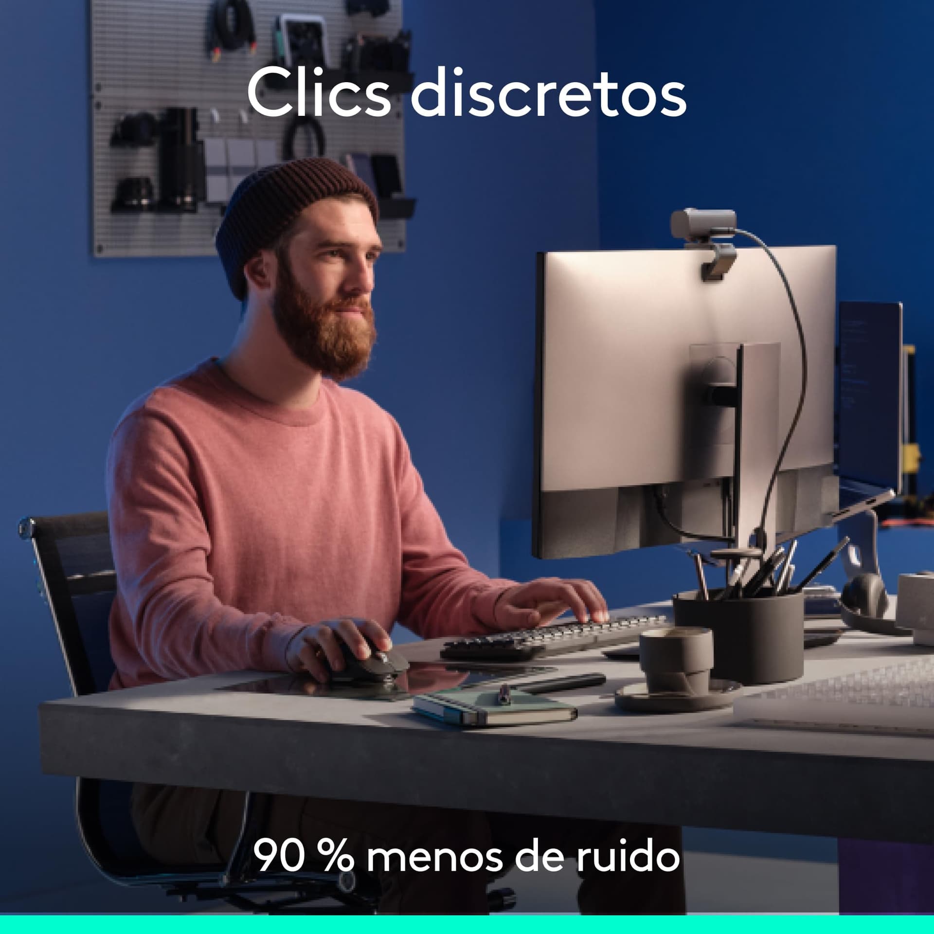 Logitech MX Master 3S Mouse Inalámbrico de Desempeño, Scrolling Ultra-rápido, 8K dpi, Seguimiento sobre Vidrio, Clics Silenciosos - Bluetooth Edition - Color Grafito Lite thumbnail 4