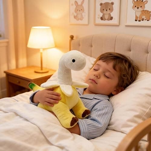Peluche dinosaure banane jaune de 25,4 cm, design doux et créatif, cadeau parfait pour les enfants et les adultes, cadeau idéal pour les anniversaires thumbnail 6