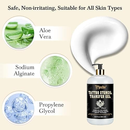 Pjordo Tattoo Stencil Transfer Gel Solution : for Transfer Stickers Paper, Tattoo Supplies Accessories for Tattoo Artists & Beginners thumbnail 3