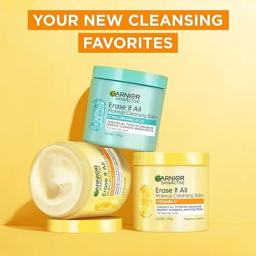 Garnier Erase It All Makeup Cleansing Balm with Vitamin C, Brightening Facial Cleanser and Makeup Remover, 4.2 Oz thumbnail 6
