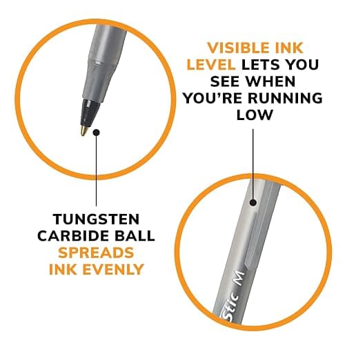 BIC Round Stic Xtra Life Ballpoint Pen, Ultra Long Lasting and Consistent Ink Flow, 60-Count in Black Ink thumbnail 6