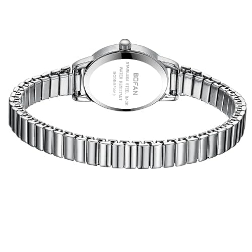BOFAN Small Gold Watches for Women Easy Read Ladies Quartz Wrist Watch with Stainless Steel Expansion Band,Waterproof. thumbnail 3