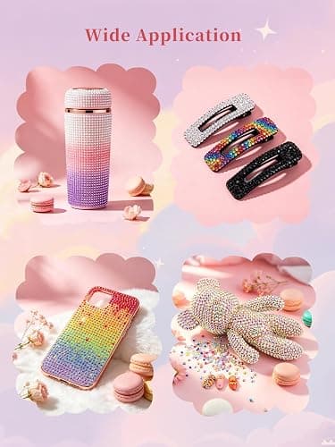Wliurf 64032Pcs Bedazzling Kit, 40Colors 3mm Bedazzler Kit with Rhinestones | Resin Bedazzle Kit with B7000 Jewelry Glue & Tools, for Book Clothes Makeup DIY Crafts, Birthday Gifts for Teen Girls Women thumbnail 7