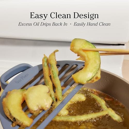 Our Place Fry Deck - Nonstick Ceramic Coated Frying Accessory for Always Pan & Perfect Pot | Lightweight, Heat-Resistant | Includes Cooking Chopsticks | Enhances Frying Experience | Blue Salt thumbnail 4