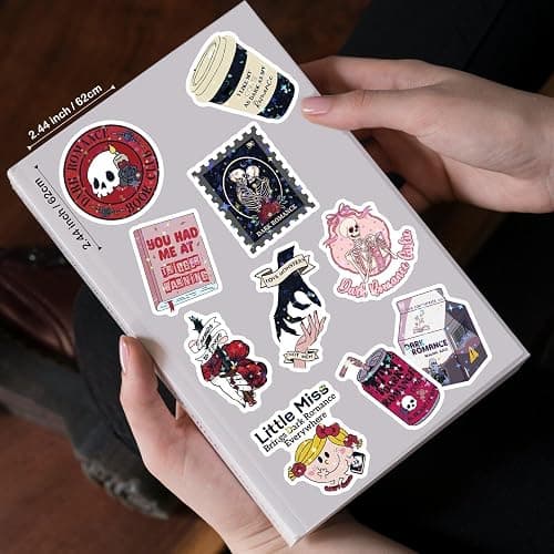 MiStar 102 PCS Dark Romance Book Stickers for Kindle Adult, Holographic Booktok Spicy Reading Bookish Sticker Pack for Kindle Case iPad Laptop Water Bottles Accessories Decals Gifts for Book Lovers thumbnail 5
