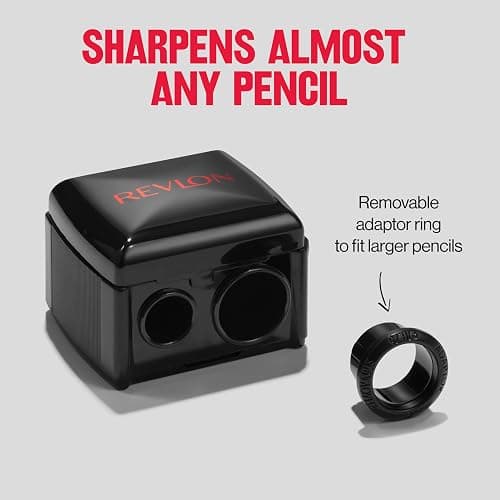 Revlon Universal Points Sharpener, Makeup Sharpener for Wooden and Plastic Makeup Pencils, Fits Small to Large Pencils, Stocking Stuffer for Women, 1 count thumbnail 5