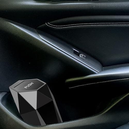 Ginsco 2 Pack Car Trash Can with Lid, Cup Holder Garbage Can for Car, Garbage Bin Cars Accessories for Interior, Leakproof Small Trash Bin, Mini Trash Can for Cars, Home, Bedroom, Office (Black) thumbnail 3