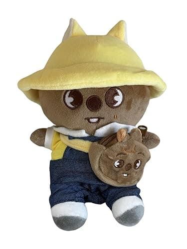Thyoeun Skzoo Animal Sitting Plush Doll Set - 22cm with Removable Clothes & Backpack - Limited Edition SKZ Plushies - Concert Merch Gift - Image 1