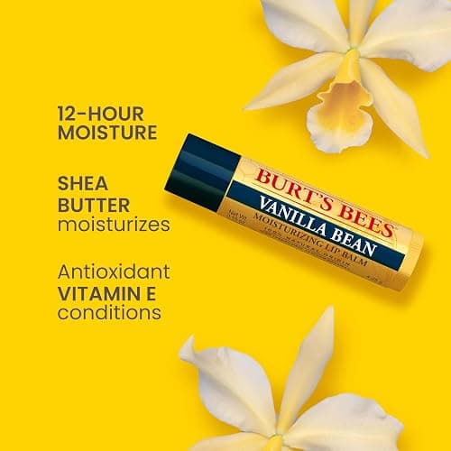 Burt's Bees Lip Balm, Vanilla Bean, Lip Moisturizer With Responsibly Sourced Beeswax, Tint-Free, Natural Conditioning Treatment, 1 Tube, 0.15 oz. thumbnail 2