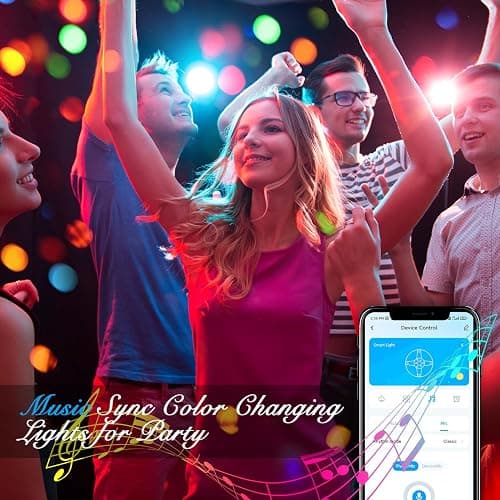 DAYBETTER Led Strip Lights 100 ft Smart with App Remote Control, 5050 RGB for Bedroom, Living Room, Home Decoration, Music Sync Color Changing for Room Party(2 Rolls of 50 ft) thumbnail 4
