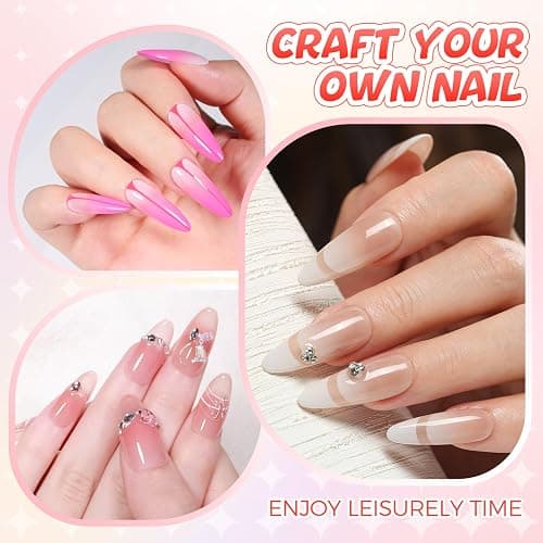 GELLAKTIK Pat Painting Gel, 16 Colors Ombre Gel Nail Polish for French Manicure, Blooming Aura Nails with Sponge Applicators, UV/LED Curing DIY Nail Art Palette thumbnail 7
