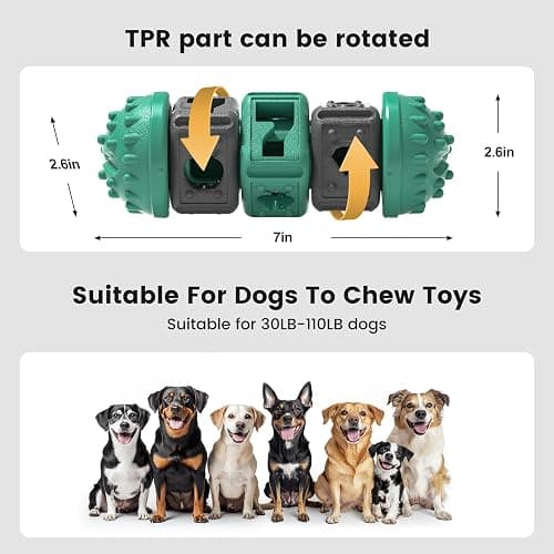 Gardner Pet Dog Puzzle Toys,Treat Food Dispensing Toy With Clean Teeth Protrusions,Durable Nylon Slow Feeder Enrichment Toys for Puppy/Small Dogs for Teething/Gaming/Training to Keep Them Busy,Green ﻿ thumbnail 5