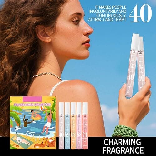 MeiPlumLai Perfume Fragrance Mist,Hair & Body Perfume Spray Set,Long-Lasting Fresh Fruity Spray for Women,Travel Size Mini Fragrance Mist Gift Set,5 Scents(40.59.62.68.71) thumbnail 3