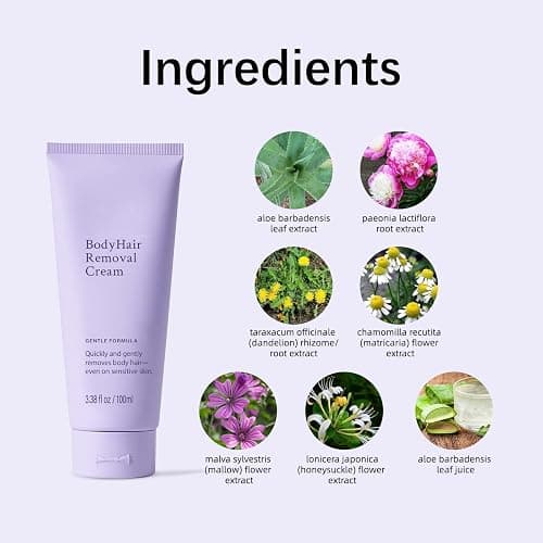 2 Pcs Hair Removal Cream,Body Hair Removal Cream Sensitive Skin,Gentle and Effective Depilatory Formula for Smooth Skin,Ideal for Legs, Arms, and Bikini Area thumbnail 6