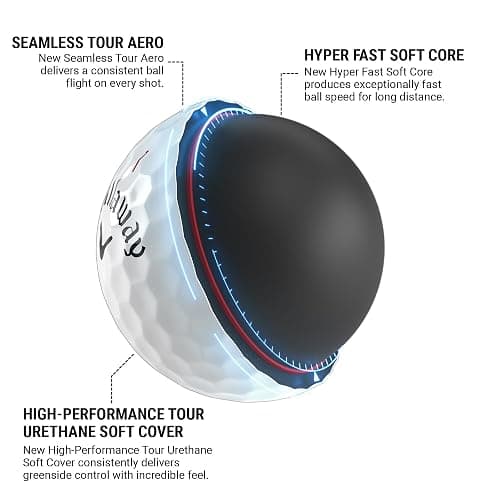 Callaway Golf Chrome Tour X Premium Golf Ball 2024 thumbnail 7