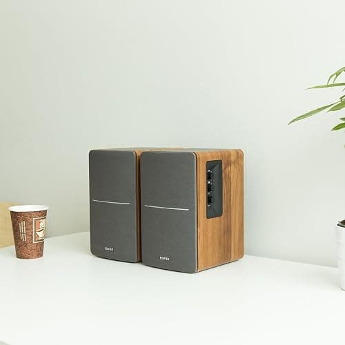 Edifier R1280T Powered Bookshelf Speakers - 2.0 Active Near Field Studio Monitor Speaker - Wooden Enclosure - 42 Watts RMS Power thumbnail 6