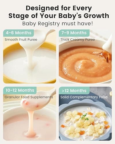 GROWNSY Baby Food Maker with Steam Basket, One Step Baby Food Processor Steamer Puree Blender Grinder Mills Machine, Auto Cooking Grinding and Sterili-zing for Healthy Homemade Baby Food, BPA-Free thumbnail 8