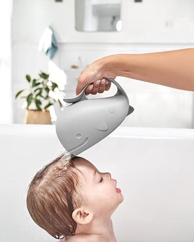 Skip Hop Moby Bath Rinse Cup: Tear-free Waterfall Rinser, Grey thumbnail 2