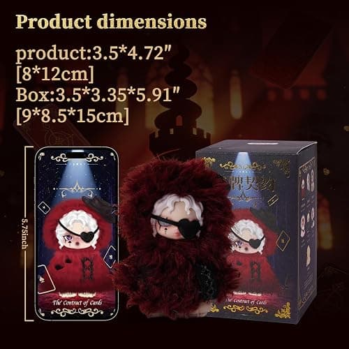 Card Pact Series Plush Blind Box - 4.7" Random Character Plush Doll Keychain, Cute Collectible Mystery Toy for Home Decor, Holiday Birthday Gift - Single Pack thumbnail 4
