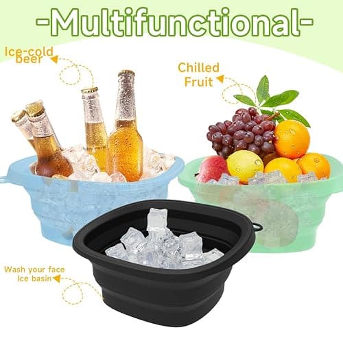 EBIGIC Face Bowl for Ice with Built-in IceTray,Collapsible Silicone Face Ice Bowl – Cold Plunge Therapy for Skin Tightening & Facial Treatment– Portable Spa Tool for Home & Travel（Purple) thumbnail 4
